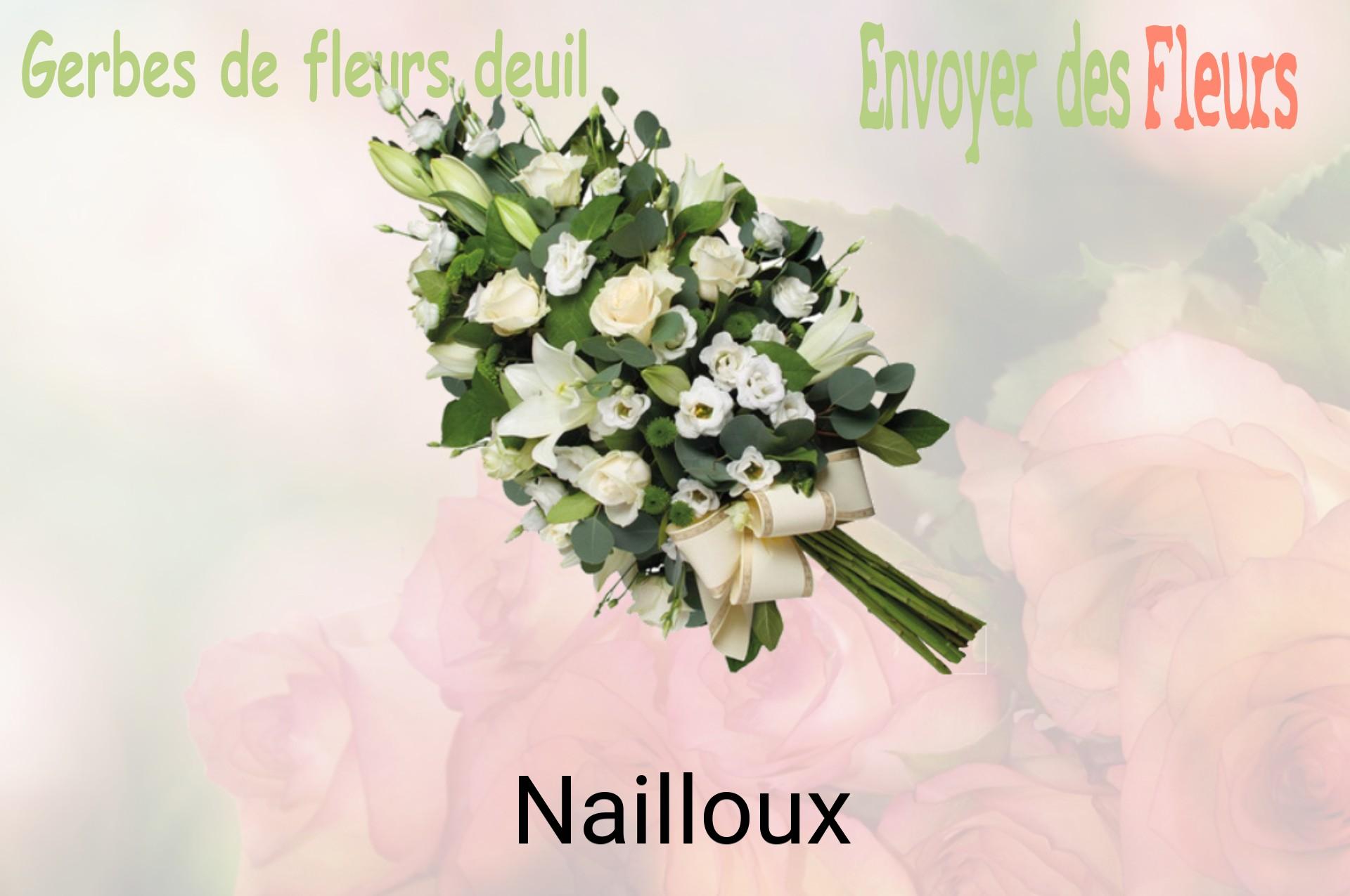 Gerbe de fleurs de deuil livrée à Nailloux
